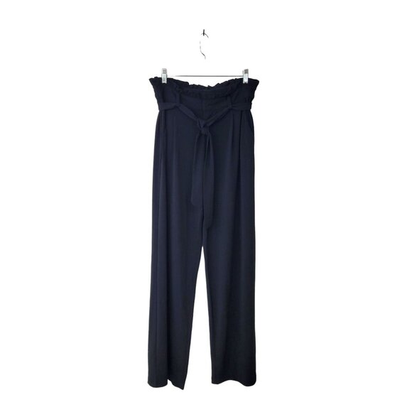 ModCloth Black Jersey Trousers with Paper Bag Waist - Picture 4 of 7